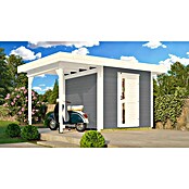 Weka Gartenhaus 172 A (Außenmaß inkl. Dachüberstand (B x T): 430 x 375 cm, Holz, Grau) | BAUHAUS