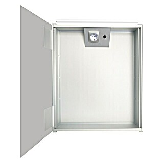 DSK Armario con espejo LED Vegas (An x Al: 50 x 60 cm, Aluminio, Plata)