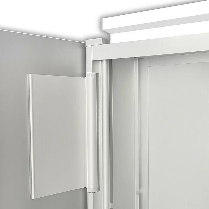 DSK LED-Spiegelschrank Aluminio Vegas - B x H: 70 x 50 cm, Aluminium, Aluminium - Detailaufnahme