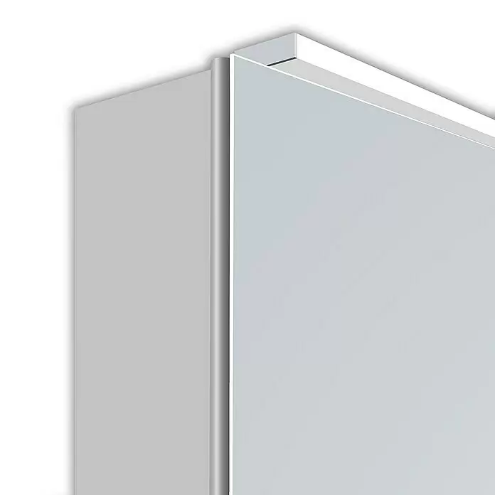 DSK LED-Spiegelschrank Aluminio Vegas - B x H: 70 x 50 cm, Aluminium, Aluminium - Detailaufnahme