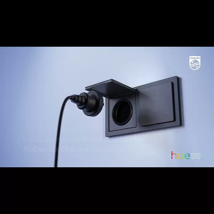 Philips Hue Außensockelleuchte Calla Erweiterung - 8 W, Farbe Gehäuse: Schwarz, RGBW, 10,4 x 10,4 x 25,2 cm, Mit Leuchtmittel - Philips Hue Niedervolt: Smarte Außenleuchten einfach installiert