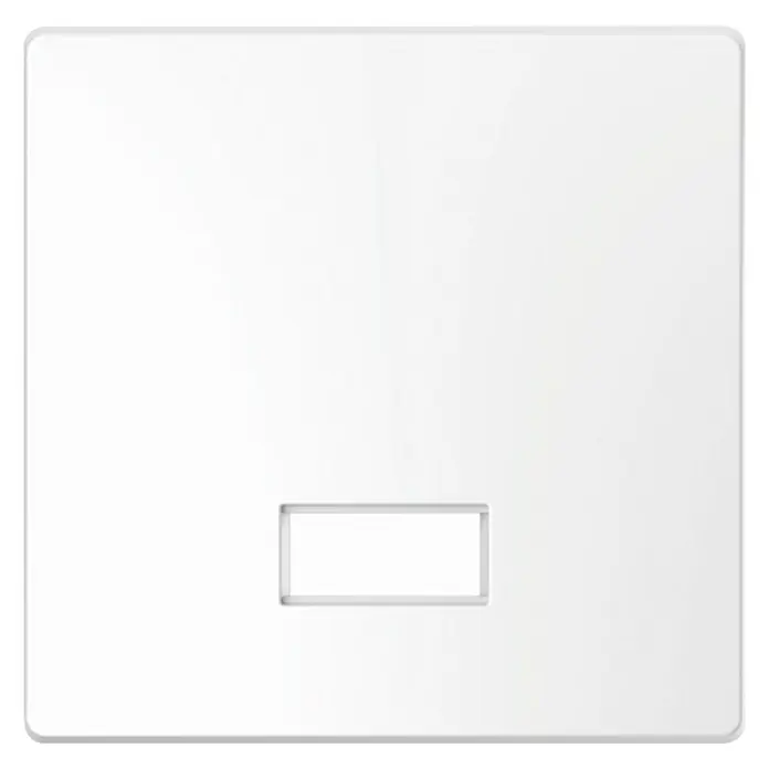 Merten System Design Kontrollschalterwippe MEG3350-6035 - Lotosweiß glänzend, Kunststoff - Weiße Schalterabdeckung mit rechteckigem Ausschnitt, ideal für moderne Innenräume. Schlichtes Design für jede Wand.