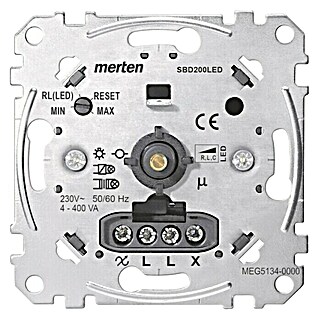 Merten Dimmer-Einsatz MEG5134-0000 (Elektronisch (EV), 4 W - 200 W, Unterputz)