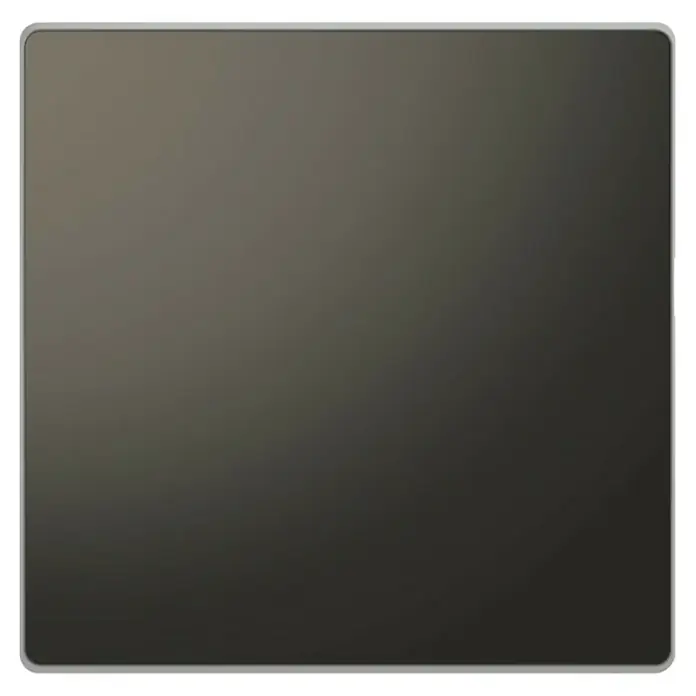 Merten System Design Universalwippe MEG3300-6034 - Anthrazit matt, Kunststoff - Elegantes graues Bedienfeld mit abgerundeten Ecken und einem schmalen silberfarbenen Rahmen, ideal für moderne Innenräume.