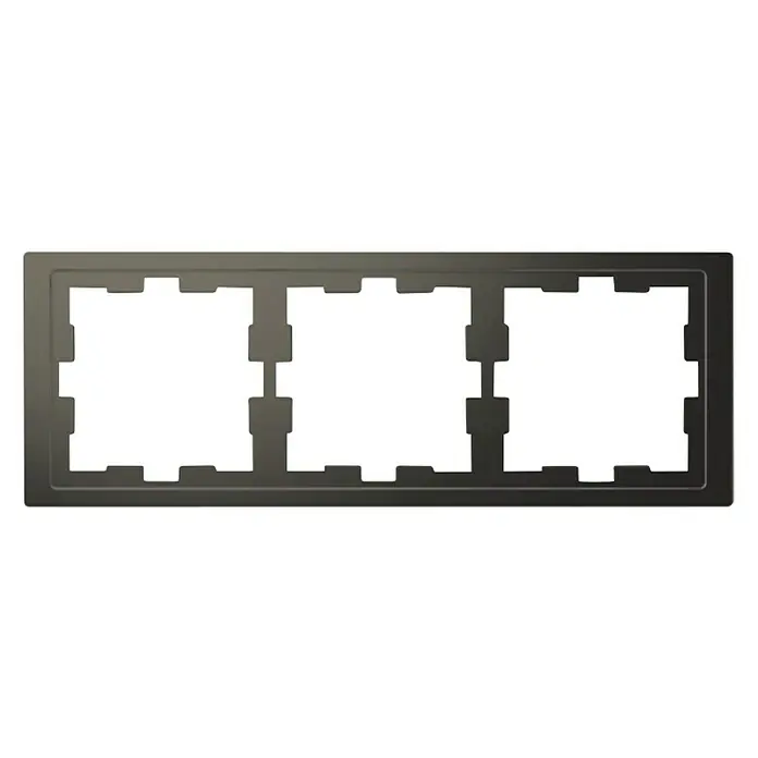 Merten System Design Abdeckrahmen D-Life MEG4030-6534 - Anthrazit, 3-fach, Kunststoff - Mehrfachrahmen für Schalter und Steckdosen, ideal für die Installation mehrerer Module nebeneinander. Stilvolles Design in dunklem Farbton.