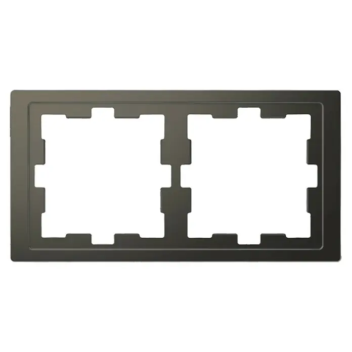 Merten System Design Abdeckrahmen D-Life MEG4020-6534 - Anthrazit, 2-fach, Kunststoff - Doppelter Schalterrahmen in Dunkelgrau. Ideal, um zwei Schalter oder Steckdosen stilvoll zu kombinieren. Die perfekte Lösung für moderne Innenräume.