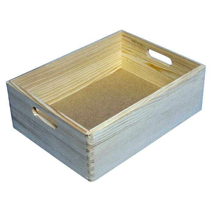 Drvena kutija (D x Š x V: 40 x 30 x 15 cm, M, Crnogorično drvo)
