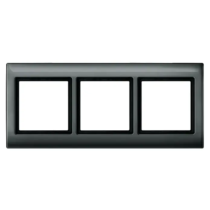 Merten Aquadesign Abdeckrahmen 400314 - Anthrazit, 3-fach, Kunststoff - Graue Dreifach-Schalterblende mit einem schlanken und modernen Design. Ideal für jeden modernen Wohn- oder Büroraum.