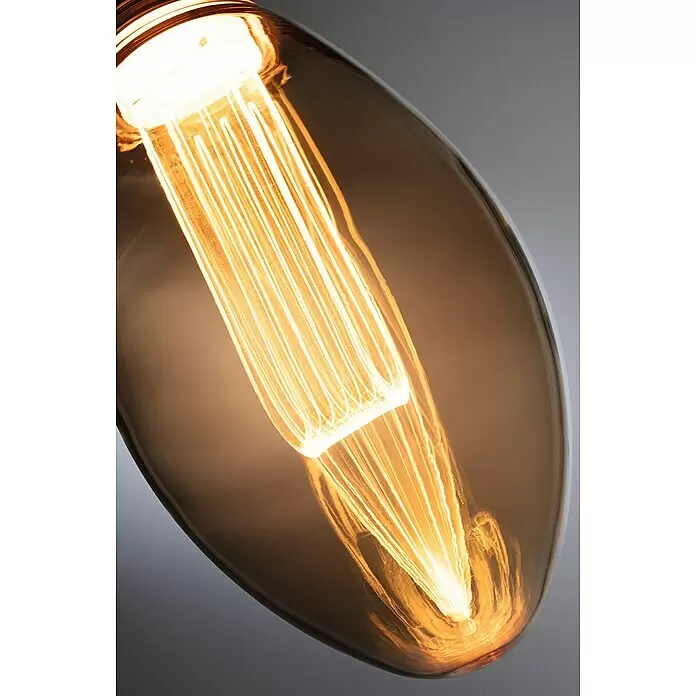 Paulmann Inner Glow LED-Lampe Vintage Glühlampenform E27 - E27, Nicht Dimmbar, Gelb, 160 lm, 3,5 W, Kerze, Farbe: Gold - Detailaufnahme