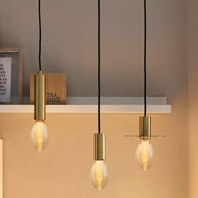 Paulmann Inner Glow LED-Lampe Vintage Glühlampenform E27 - E27, Nicht Dimmbar, Gelb, 160 lm, 3,5 W, Kerze, Farbe: Gold - Bildausschnitt
