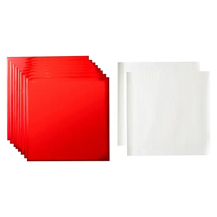 Cricut Transferfolie - 8 Stk., Rot, L x B: 30 x 30 cm - Mehrere rote und weiße Fototaschen zum Aufbewahren von Fotos, Dokumenten und anderen Erinnerungsstücken.