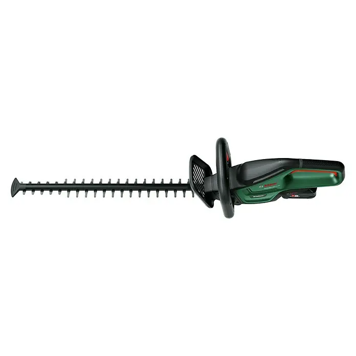 Bosch Power for All 18V Akku-Heckenschere UniversalHedgeCut 18V-55 - 18 V, Li-Ionen, 1 Akku, Schnittlänge: 50 cm - Akkubetriebene Bosch AdvancedHedgeCut 36V-33 Heckenschere mit langem Schwert für präzise Schnitte und kabellose Freiheit im Garten.
