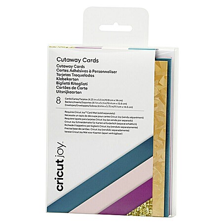 Cricut Joy Klebekarten-Set Cutaway Karte mit Kuvert (8 -tlg., Corsage, 14 x 10,8 cm)