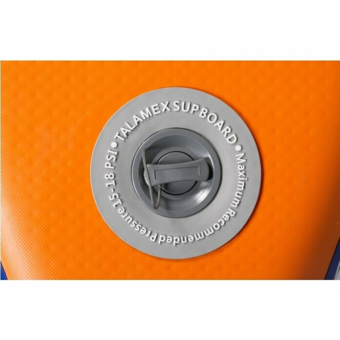 Talamex SUP-Board-Set 7.6 WaveL x B x H: 232 x 60 x 10 cm, Nutzlast: 60 kg, Aufblasbar, Orange/Blau Detail Shot