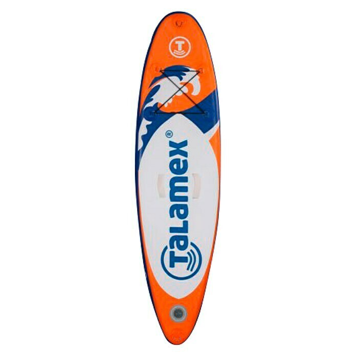 Talamex SUP-Board-Set 7.6 WaveL x B x H: 232 x 60 x 10 cm, Nutzlast: 60 kg, Aufblasbar, Orange/Blau Front View