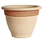 Tegla za cvijeće Campana Graffiata  (Maks. vanjski promjer: 32 cm, prirodni materijali, Bež boje) | BAUHAUS