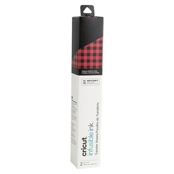 Cricut Transferfolie Infusible Ink - 2 Stk., Buffalo Check, L x B: 30,5 x 30,5 cm - Eine Packung Cricut Infusible Ink Transferfolien im Buffalo Check Muster, ideal für individuelle Designs.