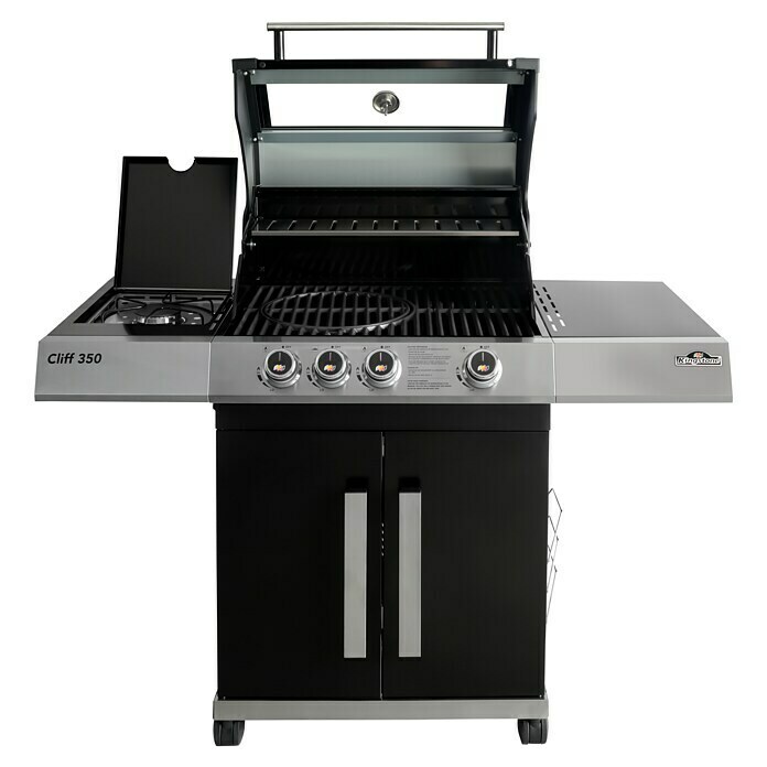 Kingstone KMS Gasgrill Cliff 350Anzahl Brenner: 3, Hauptgrillfläche: 59 x 45 cm, 13,5 kW Front View