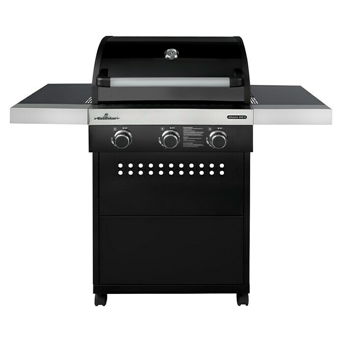 Grillstar Gasgrill Atlanta II 300Anzahl Brenner: 3, Hauptgrillfläche: 62 x 41,5 cm, 10,5 kW Front View