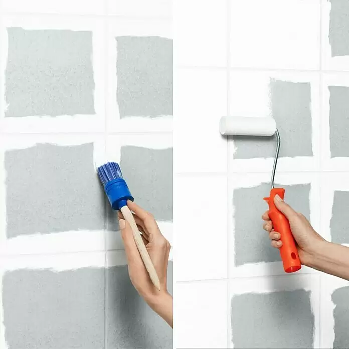 SCHÖNER WOHNEN-Farbe Pep up Weißlack für Wand- & BodenfliesenGraphitgrau, Glänzend, 1 l, Wasserbasiert - Anwendungsbeispiel