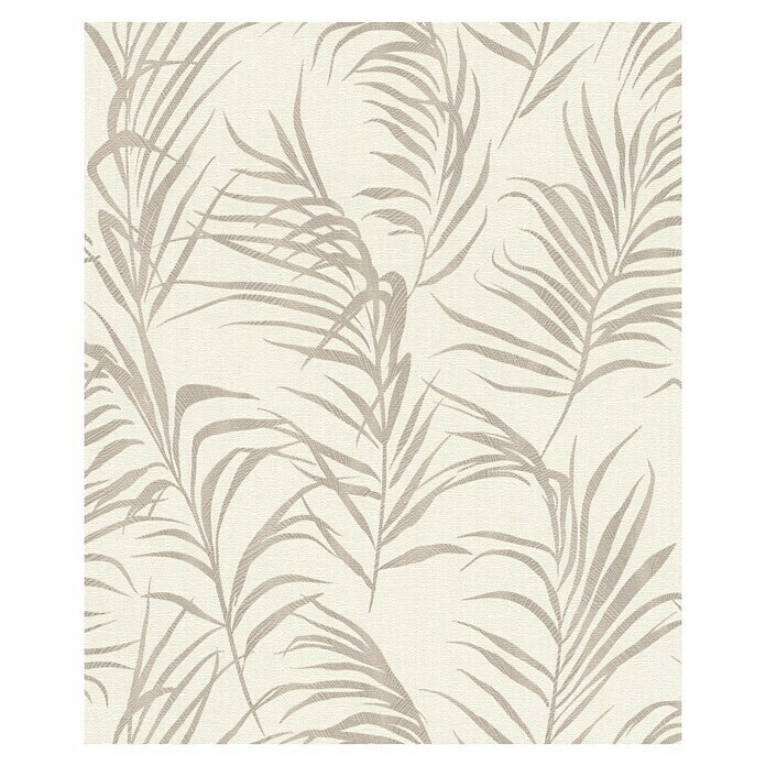 Barbara Home Collection Vliestapete Gräser (Weiß-Taupe, Floral, 10,05 x 0,53 m)