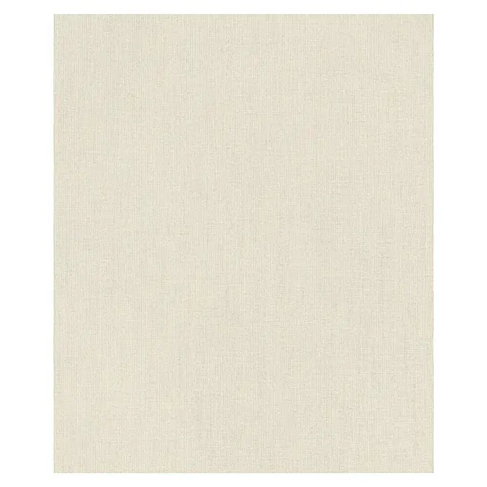 Rasch Florentine III Vliestapete - Leinen hell, Uni, 10,05 x 0,53 m - Nahaufnahme eines cremefarbenen Leinwandgewebes mit feiner Textur und einem minimalistischen Design für vielseitige Anwendungen.