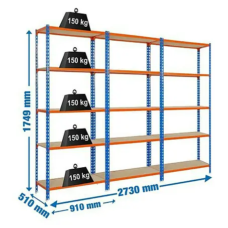 Simonrack Maderclick Estantería para cargas pesadas Metal