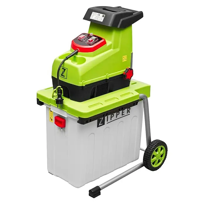 Zipper Elektro-Leisehäcksler ZI-GHAS2800 - Max. Aststärke: 4,5 cm, 2.800 W - Der ZIPPER ZI-GHAS2800 Gartenhäcksler ist ein leistungsstarkes Gerät zum Zerkleinern von Gartenabfällen. Er verfügt über Räder für einfachen Transport.