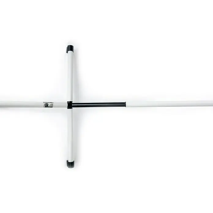La Siesta Hängemattengestell Nautico Single Size - L x B x H: 310 x 90 x 115 cm, Stahl - Dieses Bild zeigt ein T-förmiges Trainingsgerät, bestehend aus weißen und schwarzen Stangen, das für verschiedene Fitnessübungen verwendet werden kann.
