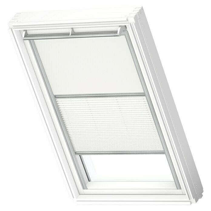 | (Farbe: Velux Farbe 0705S, Solar Schiene: C06 Dachfensterrollo Aluminium, 0705S Grau - Solarbetrieben) DSL BAUHAUS