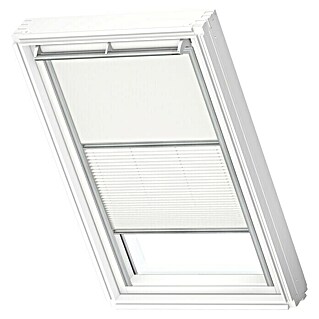 Velux Dachfenster-Kombirollo Plus DFD MK06 1025S (Farbe: Weiß/Weiß - 1025S, Farbe Schiene: Aluminium)