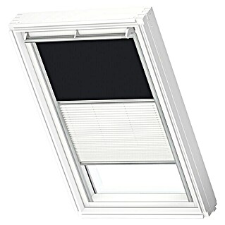 Velux Dachfenster-Kombirollo Plus DFD S08 3009S (Farbe: Schwarz/Weiß - 3009S, Farbe Schiene: Aluminium)