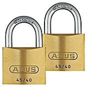 Abus Vorhängeschloss-Set 45/40 Gleichschließend (B x H: 39 x 60 mm, Bügelstärke: 6,5 mm, Messing, 2 Stk.) | BAUHAUS