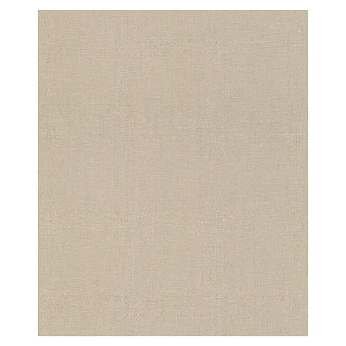 Rasch Florentine III Vliestapete - Leinen soft, Uni, 10,05 x 0,53 m - Nahaufnahme eines beigen Stoffes mit einer feinen Textur, ideal für Hintergründe oder Textildesigns.