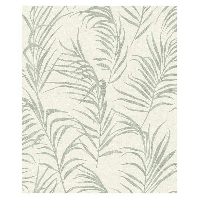 Barbara Home Collection Vliestapete Gräser (Weiß-Grün, Floral, 10,05 x 0,53 m)
