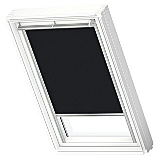 Velux Dachfensterrollo DKL PK06 3009S (Farbe: Schwarz - 3009S, Farbe Schiene: Aluminium, Manuell)