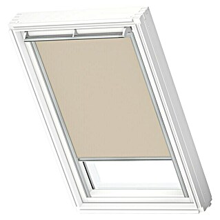 Velux Dachfensterrollo DKL S10 4556S (Farbe: Sandbeige - 4556S, Farbe Schiene: Aluminium, Manuell)