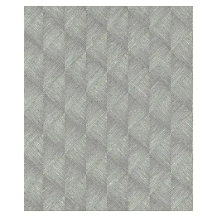 Rasch Tropical House VliestapeteSilbergrau, Grafisch, 10,05 x 0,53 m - Abstraktes Tapetenmuster in Grau mit geometrischen Formen, die eine moderne und stilvolle Optik erzeugen. Perfekt für ein zeitgemäßes Interieur.