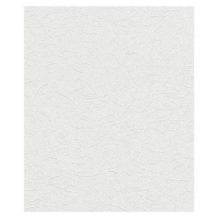 Rasch Wallton Vliestapete Gräserstruktur - Weiß, Uni, 25 x 1,06 m, Grobe Struktur, Matt - Detailaufnahme einer weißen Tapete mit einer feinen, unregelmäßigen Textur und subtilen Linien, die ein elegantes, schlichtes Design erzeugen.