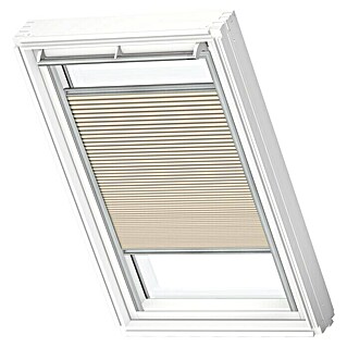 Velux Dachfensterplissee FHC SK08 1155S (Farbe: Beige - 1155S, Farbe Schiene: Aluminium, Manuell)