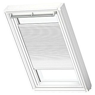 Velux Dachfensterplissee FHC SK08 1045SWL (Farbe: Weiß - 1045SWL, Farbe Schiene: Weiß, Manuell)