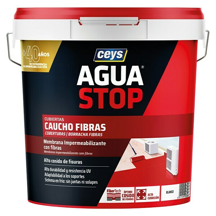 Ceys Impermeabilizante caucho acrílico Agua Stop (Rojo, 20 kg)