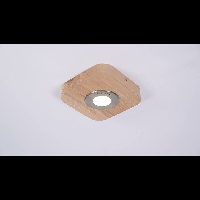 Spotlight LED-Deckenleuchte Sunniva (5 W, | x B cm, Eiche, x H: x Warmweiß) 14 14 x BAUHAUS 3,5 L