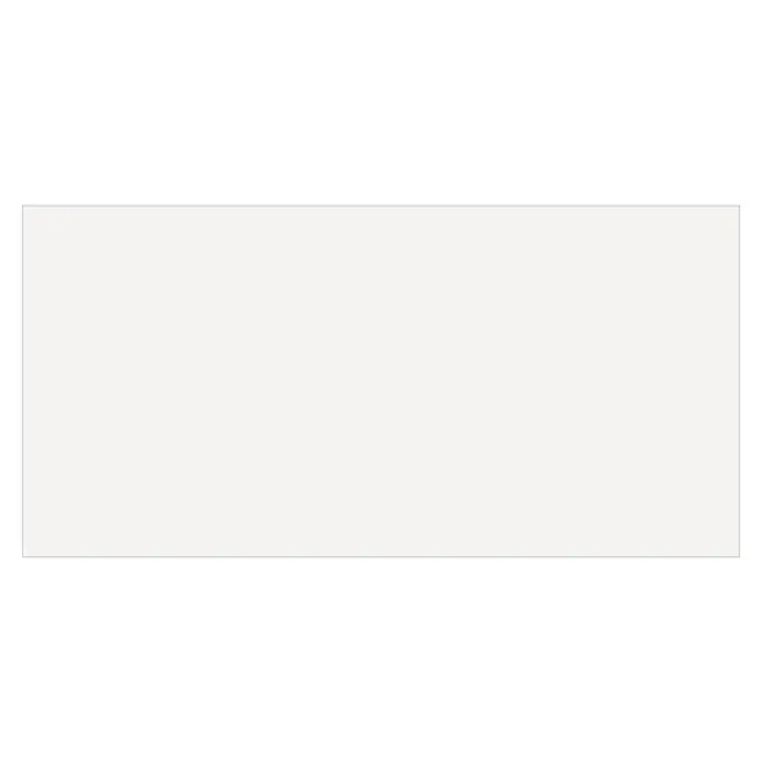 Wandfliese Blanco Pulido Slim - 59 x 120 cm, Weiß, Glänzend - Ein schlichter, leerer Rahmen mit einem weißen Inneren, umgeben von einem schwarzen Rand, der eine minimalistische Leinwand für Kreativität bietet.
