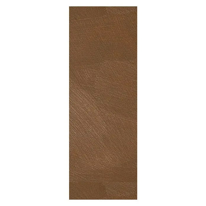 SCHÖNER WOHNEN-Farbe Trendstruktur Farbeffektputz Metall-Optik Effektfarbe - Kupfer, Glänzend, 375 ml - Detailaufnahme einer braunen Ledertextur mit feinen Kratzern und natürlichen Farbvariationen.