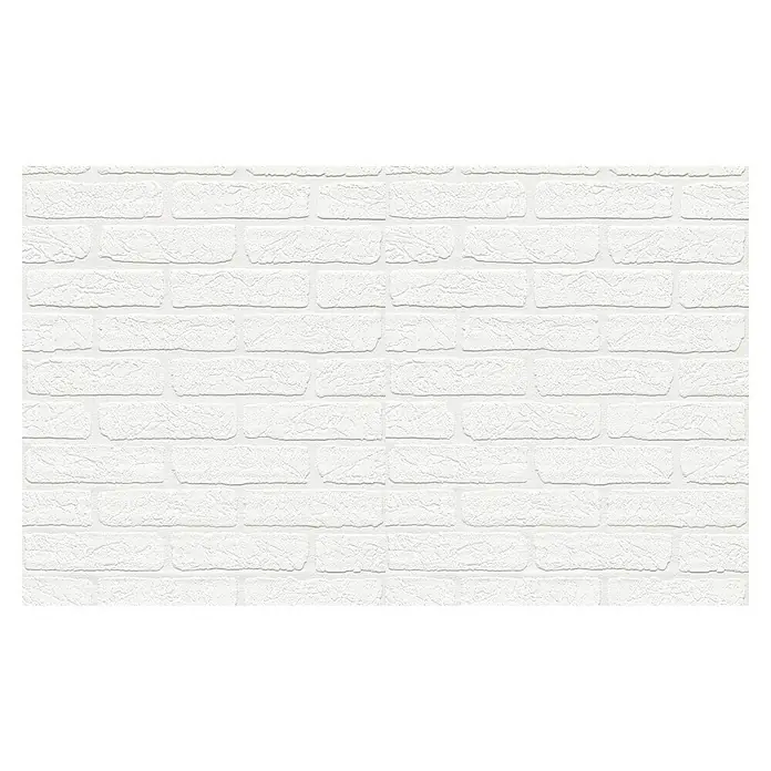 Rasch Wallton Vliestapete Mauersteine I - Weiß, Steinoptik, 10,05 x 0,53 m - Weiße Ziegelwand-Textur als Hintergrund. Eine einfache, aber elegante Textur für vielfältige Designprojekte, die Klarheit und Ordnung vermittelt.