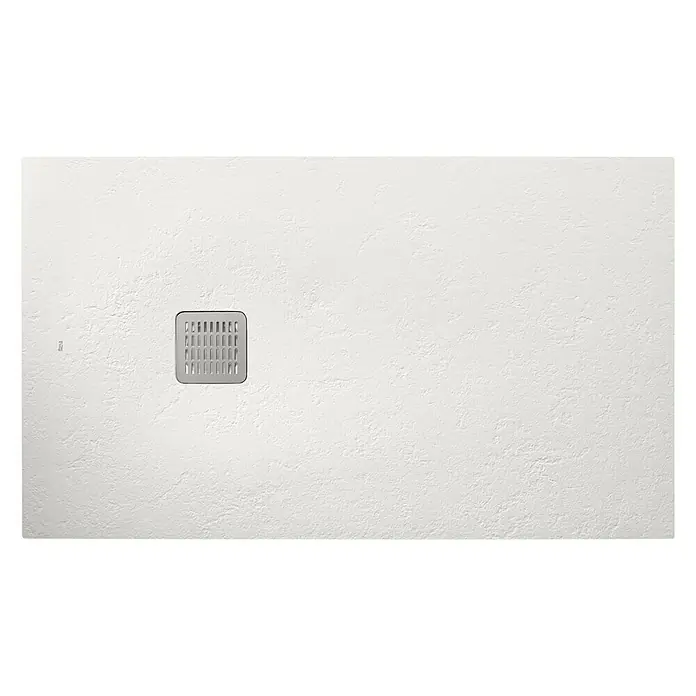 Roca Plato de ducha Calipso - L x An: 70 x 120 cm, Material compuesto, Blanco - Un plato de ducha rectangular con desagüe integrado, ideal para diseños de baño modernos.