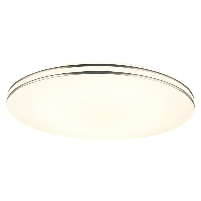 Globo Plafón redondo Pierre - 48 W, Ø x Al: 530 mm x 8 cm, Blanco - Lámpara de techo elegante con iluminación suave para un ambiente acogedor. Diseño moderno para iluminación elegante.