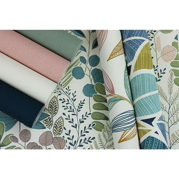 Rasch Salsa Vliestapete Blätter - Creme-Grün, Floral, 10,05 x 0,53 m - Auswahl an Rollen mit floralen Mustern und einfarbigen Texturen. Perfekt für die Gestaltung stilvoller und individueller Innenräume.