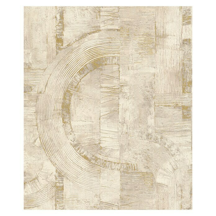 Rasch Composition Vliestapete Moderne Geometrie (Creme, Grafisch, 10,05 x 0,53 m)